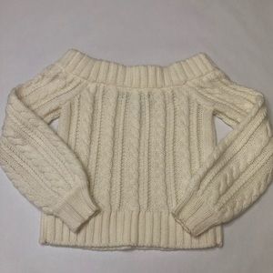 Off the Shoulder Cable Knit